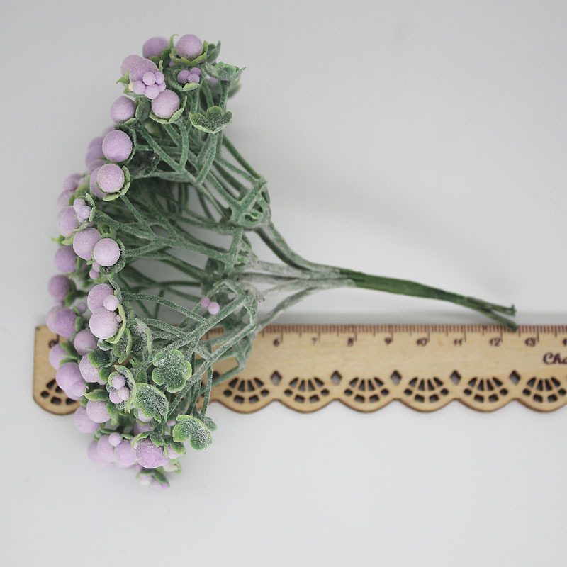 Shuiling fruit manufacturers directly supply diy accessories material simulation flower mini Shuogu grass small foam ball material Forest