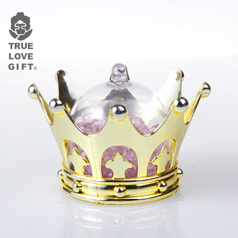 Creative romantic candy box wedding hollow large crown gold and silver candy box wedding gift wedding supplies wholesale
