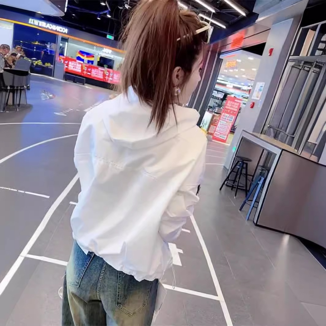Outlets ~ Shopping Mall Counter White Coat Women's Spring New Casual Short Coat Jacket Thin Top