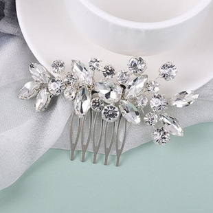 Factory wholesale bridal hair comb hair comb rhinestone bridal headdress wedding jewelry creative