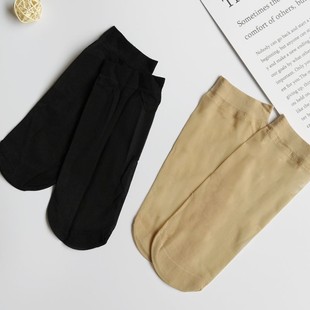 Short silk socks summer socks women's mid-tube stockings spring and autumn thin lace boat socks anti-hook men's thick wholesale summer