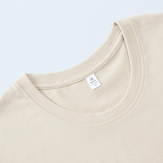 180g solid color round neck plus size combed cotton short sleeve T-shirt men's and women's same half sleeve sports loose clothes bottoming shirt