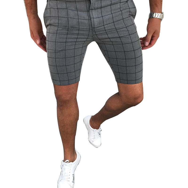 Summer European and American Cross-border Special for New Men's Plaid Casual Shorts wish AliExpress Amazon Explosions
