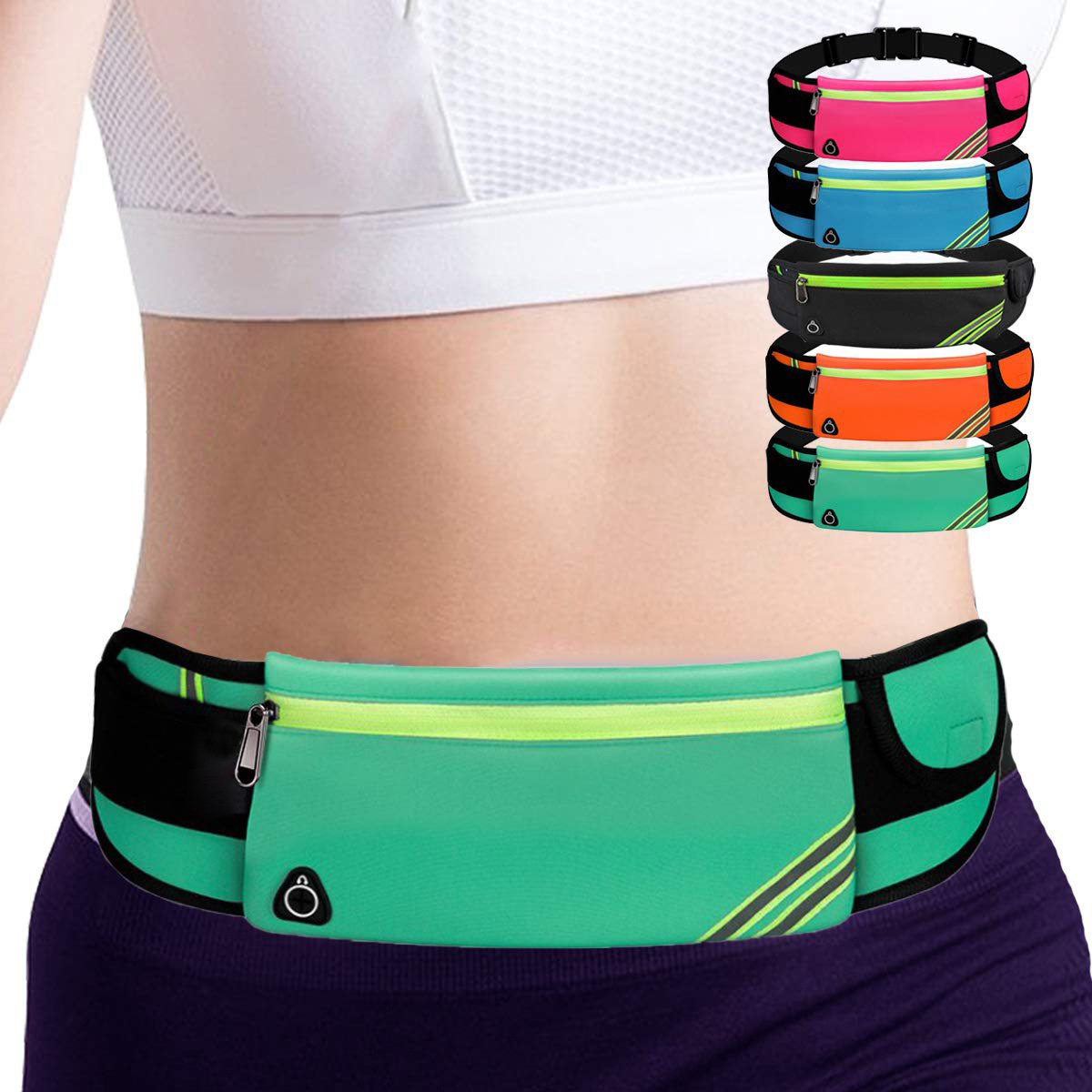 New Outdoor Fitness running waist bag multi-functional ultra-light small belt waterproof sports mobile phone storage waist bag wholesale