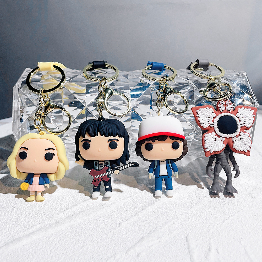 Strange Story Keychain Man-eating Flower Eleven Dustin Eddie Munson Doll Hand-made Pendant