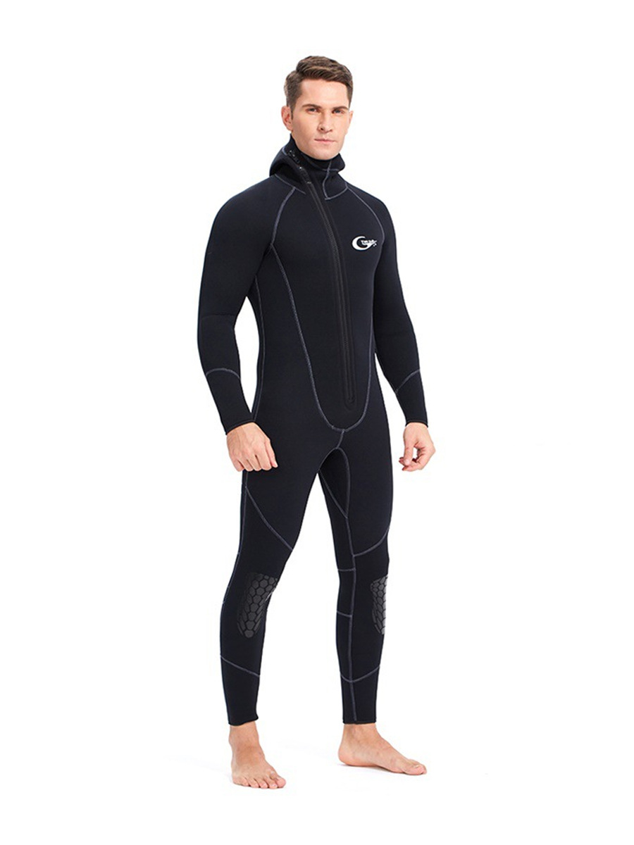 Yonsub3MM diving suit men's one-piece hooded diving suit cold-proof warm surfing suit surfing suit men's and women's