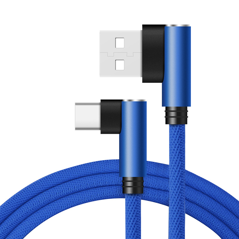 Applicable to Apple data cable double elbow fast charging cable typec data cable fast charging Android woven charging cable 15 lines