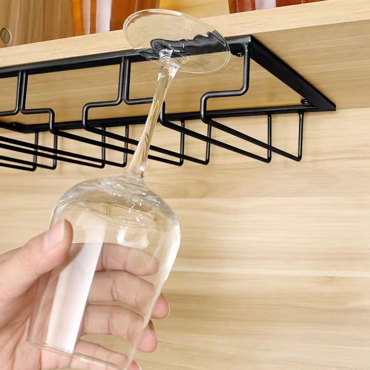 European Style Creative Wine Cup Holder Hanging Wine Glass Light Luxury High-end Goblet Hanger Double Row Inverted Wine Rack