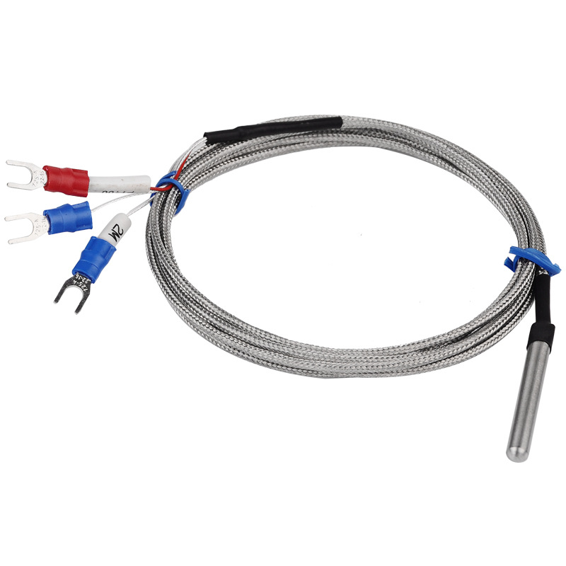 PT100-5 * 3CM thermal resistance transmitter precision probe type metal shielded wire temperature high temperature sensor
