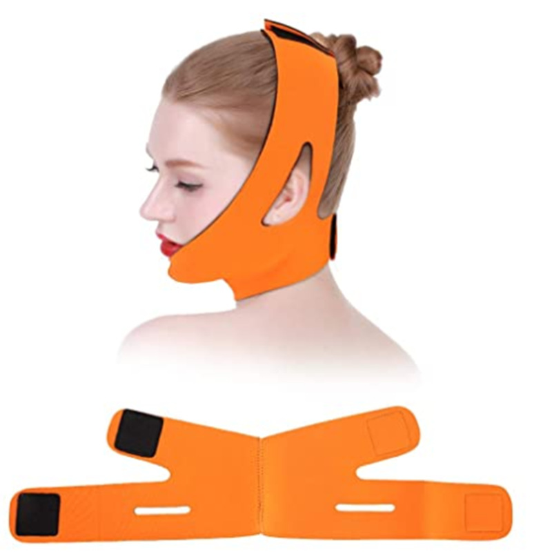 Face pull line sculpture face with mask bandage tightening double chin shaping lifting to prevent sagging Big V face