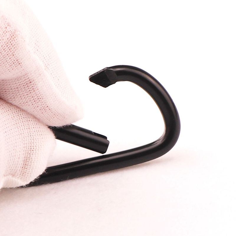 Factory supply 5 D-shaped electrophoresis matt black aluminum gold mountaineering buckle bag buckle wireless headset buckle