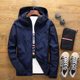 Spring and Autumn Men's Jacket Large Size Coat Teenagers Korean Thin Top Clothes Hooded Trench Coat Coat Printed logo