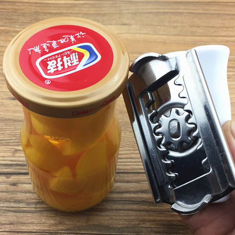 Manufacturer stainless steel bottle opener multi-functional labor-saving twist lid device adjustable can opener kitchen practical gadget