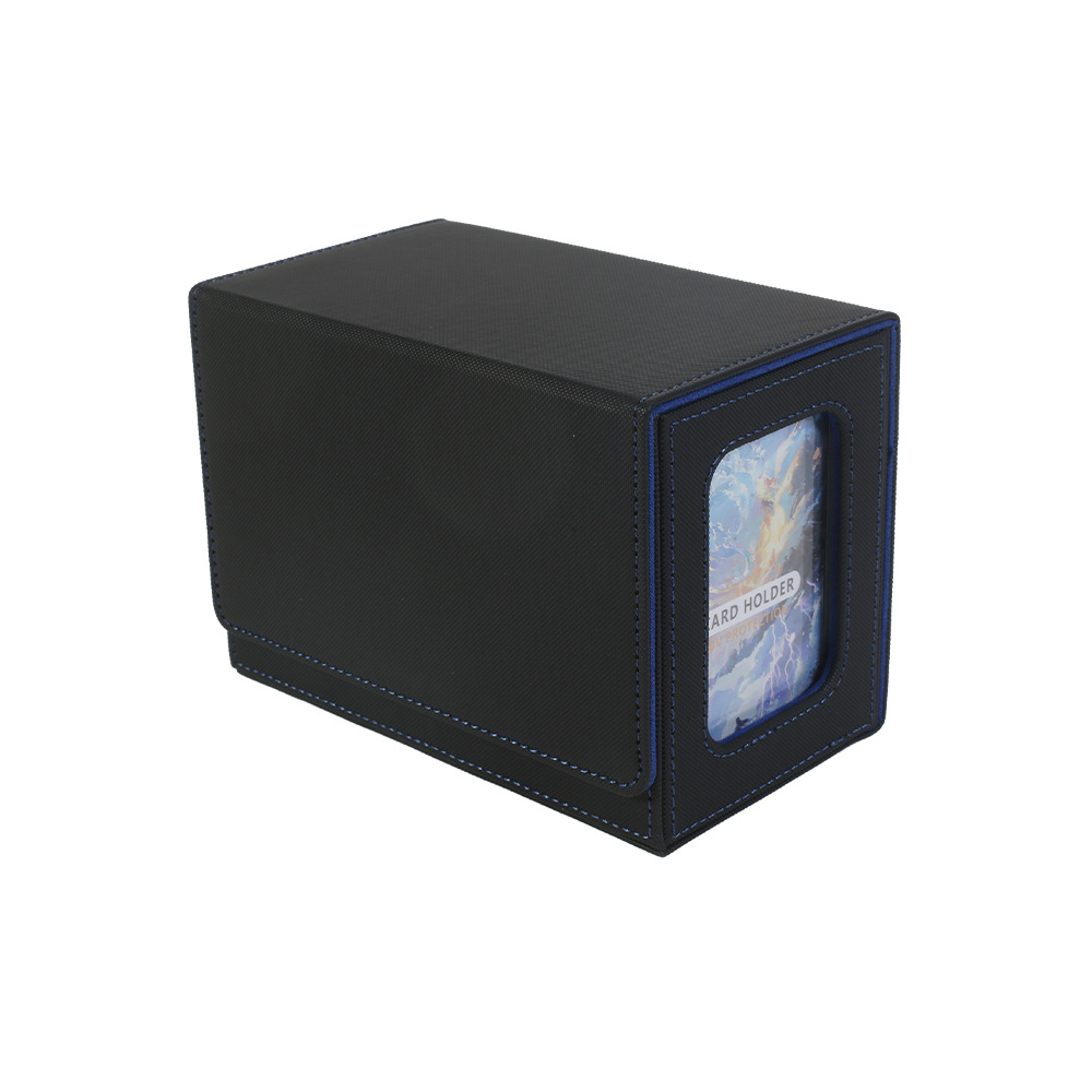Window patent design commander PU leather double sleeve 160 magnetic suction packaging card box big player Mtg storage box