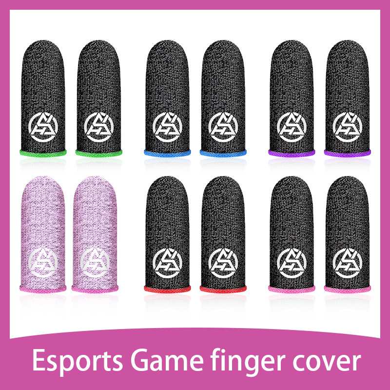 New luminous 24-pin silver fiber game Finger Set chicken finger set breathable sweat-proof chicken king cross-border hot