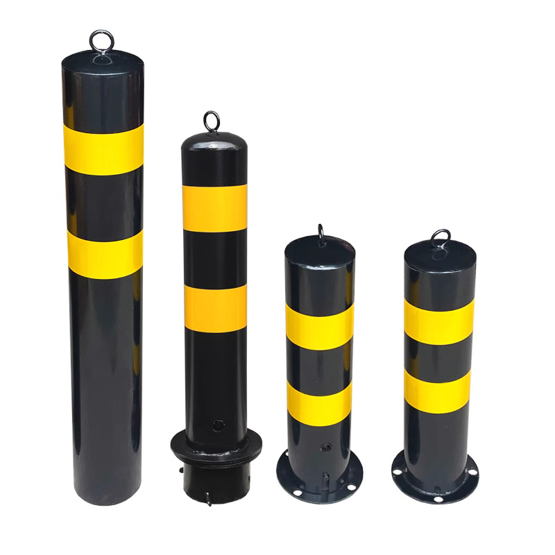 Metal fixed anti-collision column movable embedded warning column galvanized steel pipe crossing pile thickening isolation column