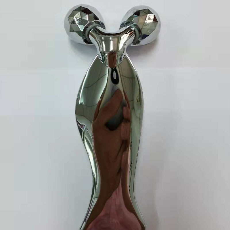 Beauty gift 3D thin face meter metal beauty instrument V face thin face manual roller massager fish scraping board
