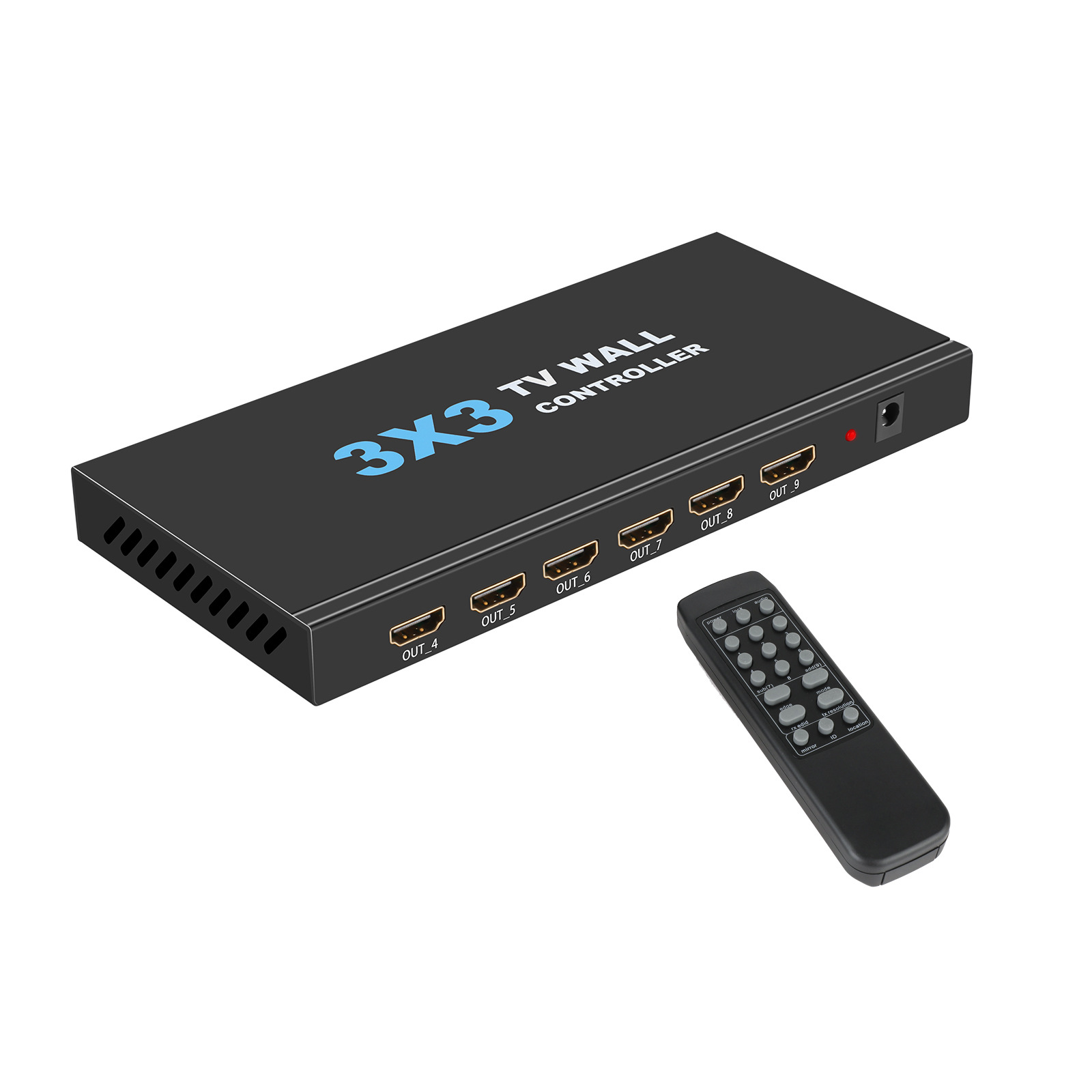 4KHDMI3X3 splicer multi-screen TV splicing box processor supports dual-machine cascade 3x4/4x3/4x4