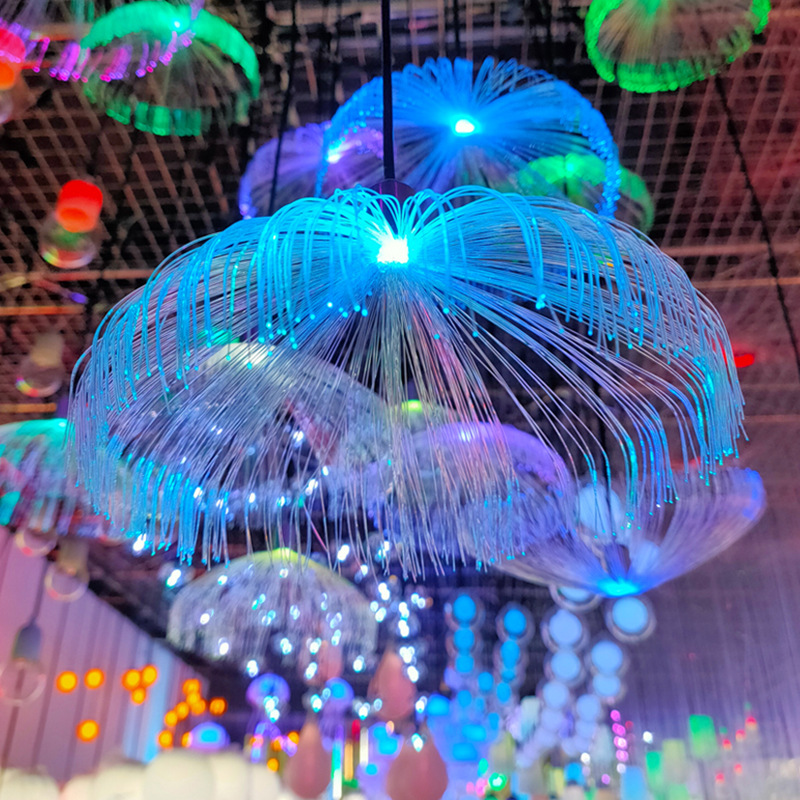 Jellyfish Lamp Cyber Celebrity Ceiling ktv Home Cinema Gypsophila Bedroom Atmosphere Star Top Small Jellyfish Optical Fiber Lamp