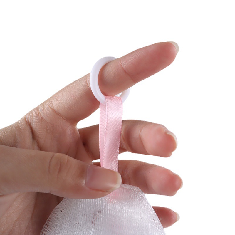 Pull ring foaming net facial cleanser foaming net cleansing handmade soap soap foaming foaming net foaming bag