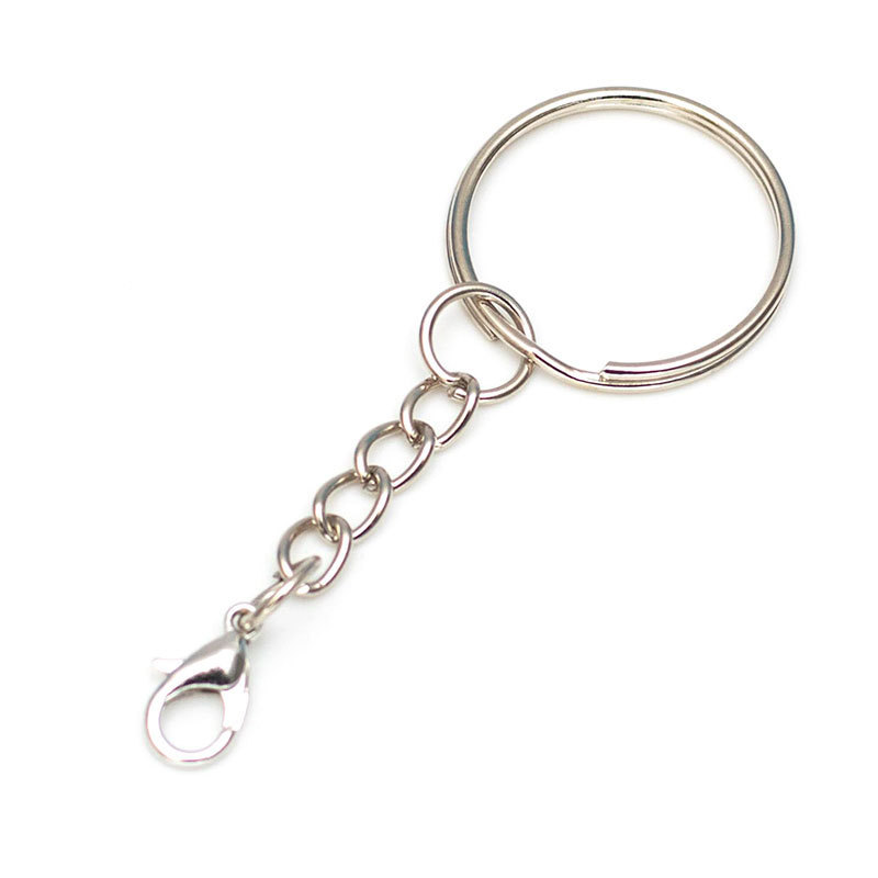 Manufacturers supply various specifications of metal key chain 30mm key chain Lobster chain 25 key ring ring pendant