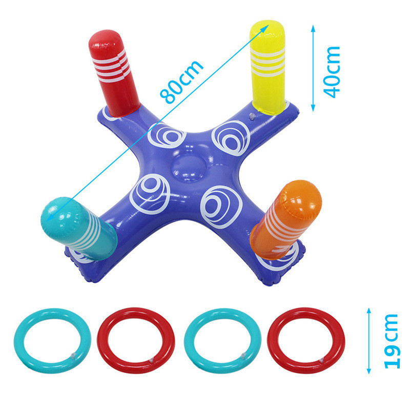 Inflatable cross ferrule PVC inflatable floating row water entertainment interactive game outdoor play inflatable toy