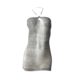 Drunk Xiaolou knitted sweater hollow-out temptation women's home clothes halter sexy pajamas suit sheath plus size uniform