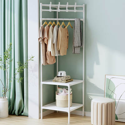 Household Corner Coat Rack Floor-type Hanger Multi-layer Storage Rack Bedroom Bedside Hanging Clothes Hanging Bag Shoe Rack