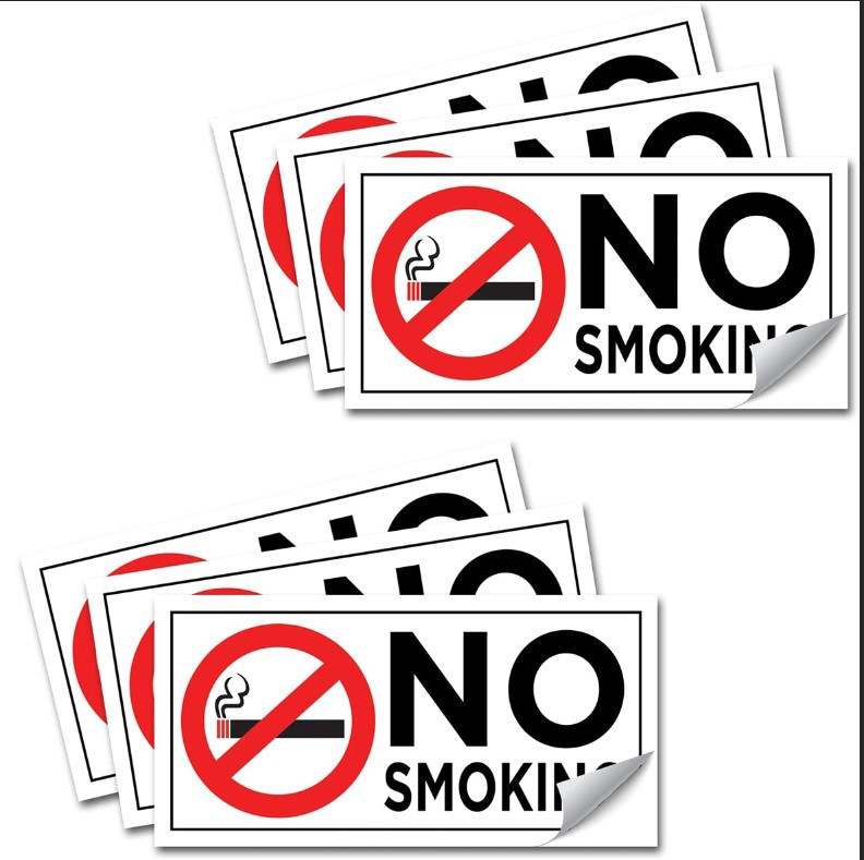 Foreign trade hot spot No smoking sticker No smoking sign waterproof No smoking label sticker