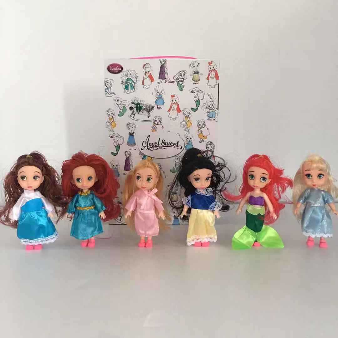 Cross-Border 6/4.5 inch blind box ice and snow doll set change disassembly music ice and snow Aisha princess doll in stock