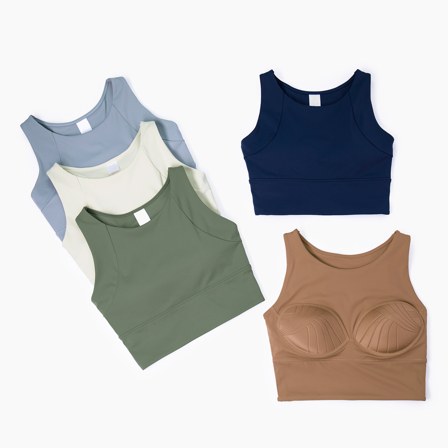 2024 cross-border new sports underwear integrated shockproof fixed cup underwear sports fitness vest for women