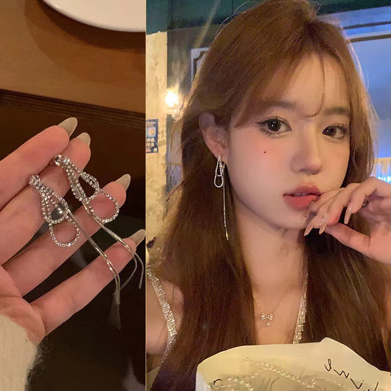 秋冬氣質流蘇耳環女2022年新款潮耳釘網紅高級感名媛輕奢耳飾