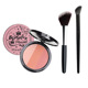 01# Three-color cosmetic rose blush + cosmetic brush