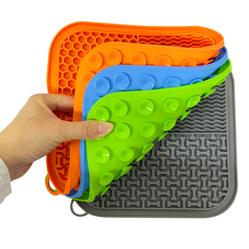 Pet Licking Pad Amazon Silicone Pet Eatware Sucker Licking Pad Slow Pad Anti-choking Slow Pot Dog Licking Pad