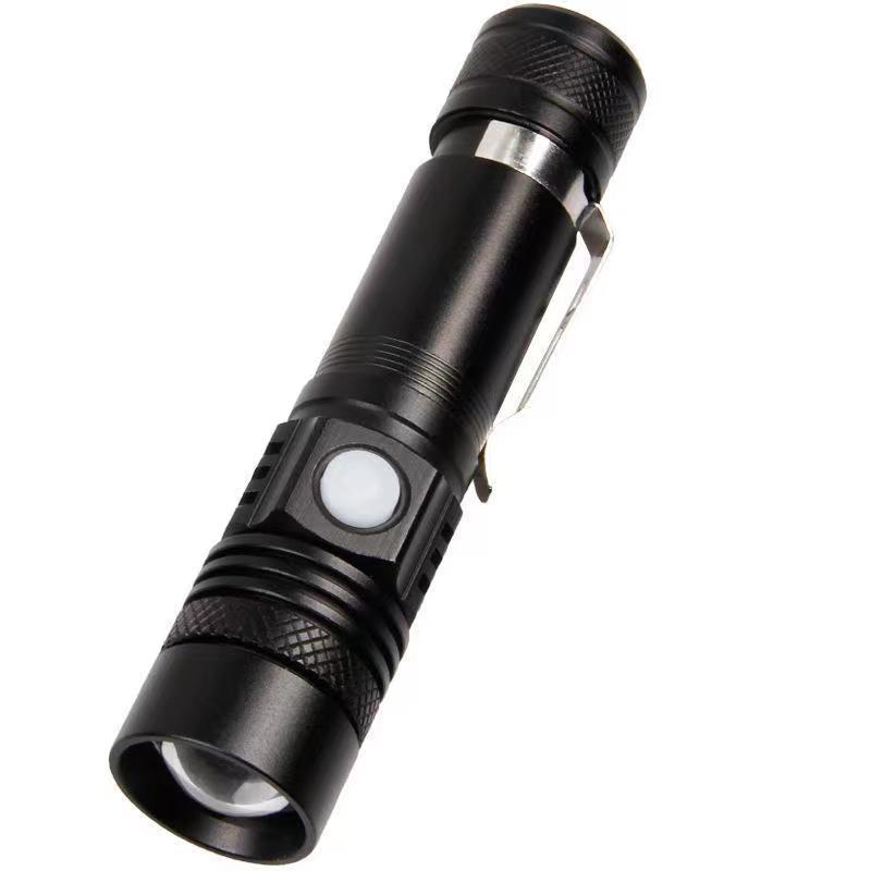 Strong light aluminum alloy T6 flashlight rechargeable outdoor long-range household Mini led 18650 portable cycling light