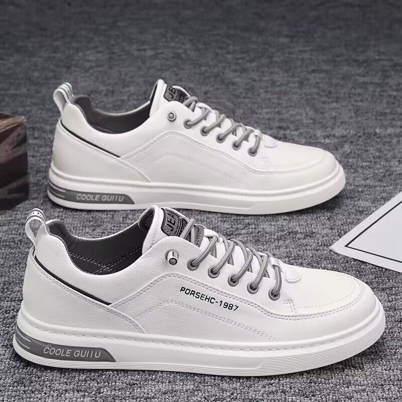 Men's Shoes Spring New Breathable White Shoes Trendy All-match Cloth Shoes Sports Casual Board Shoes Trendy Shoes for Male Students