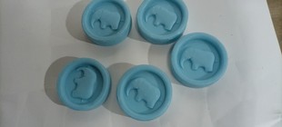 Seven-tune three-dimensional elephant shape back gift gifts cute round soap processing