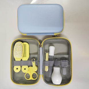 Baby care Eva bag eight-piece baby nose aspirator nail clippers cartoon set daily cleaning supplies care package
