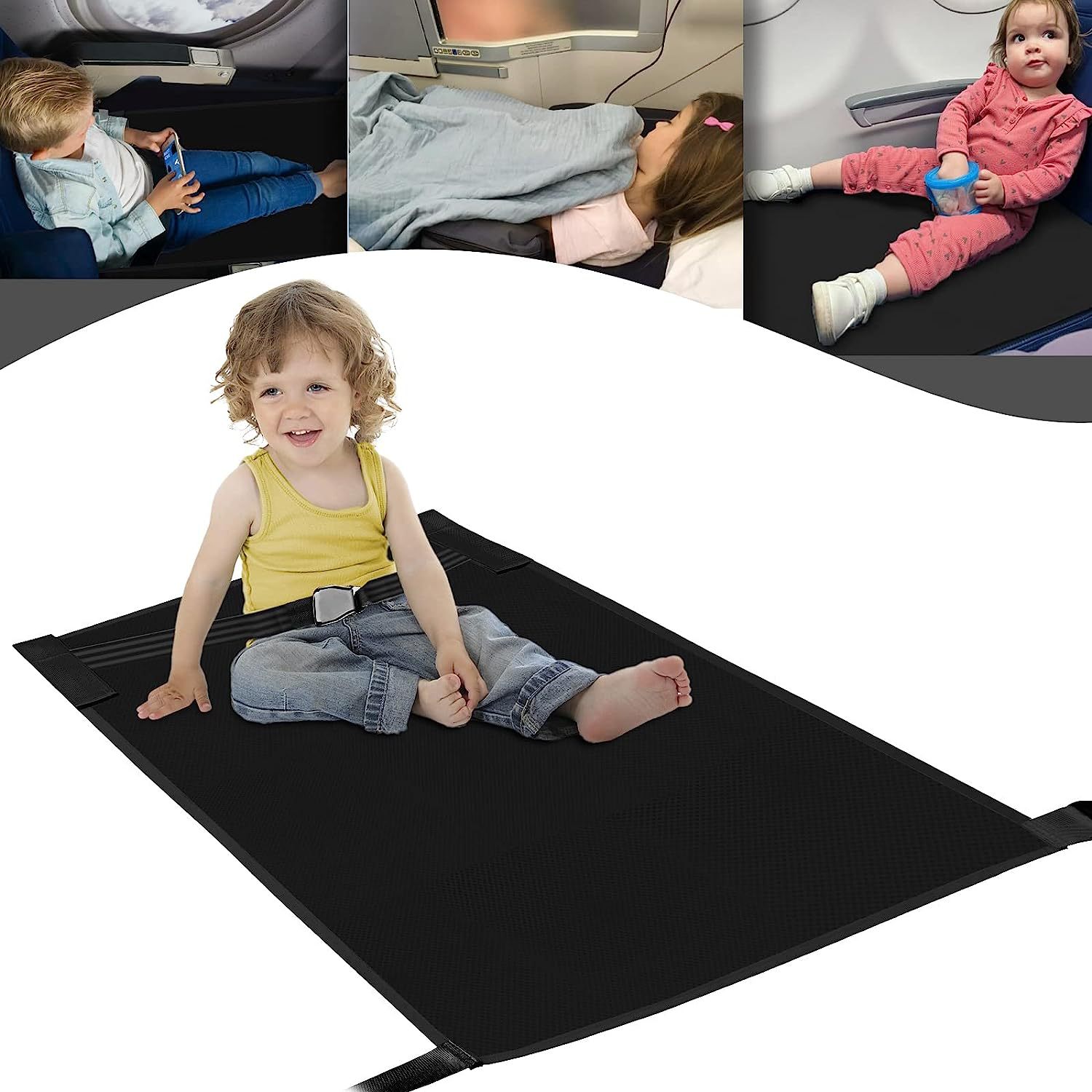Children's aircraft seat extender children's aircraft travel bed portable children's aircraft foot pedal foot rest leg rest