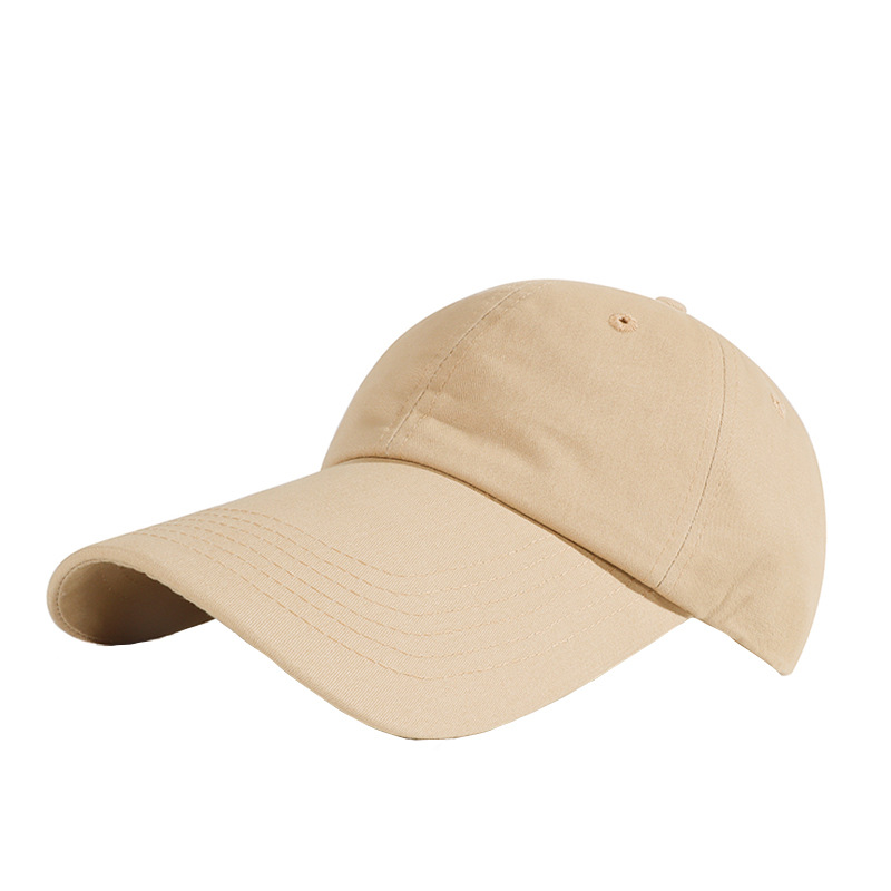 Soft Top Long Brim Baseball Cap Sunshade Cap Men's and Women's All-match Thin Baseball Cap Solid Color Sunscreen Hat