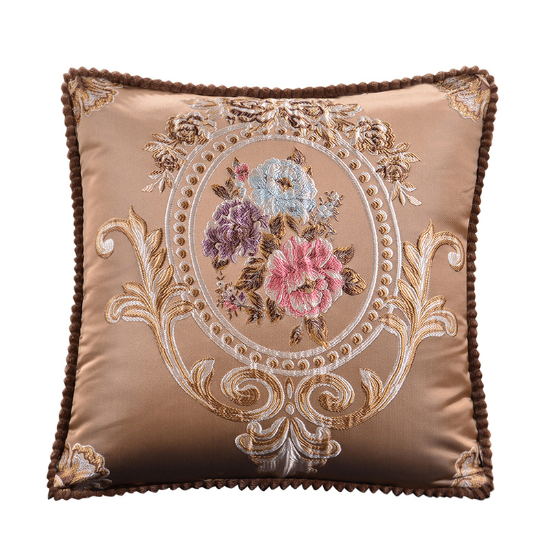 European-style jacquard classical sofa pillowcase home office nap pillow one-piece delivery car waist support backrest