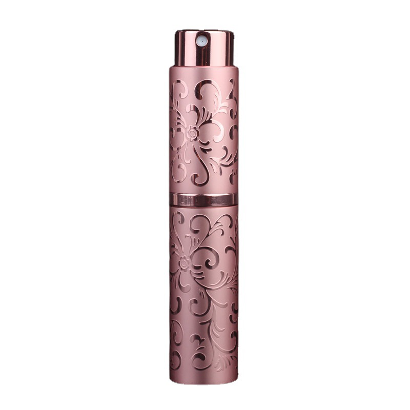 In stock wholesale 10ml aluminum perfume sub-bottle glass liner rotating retractable spray cosmetic packaging material 10