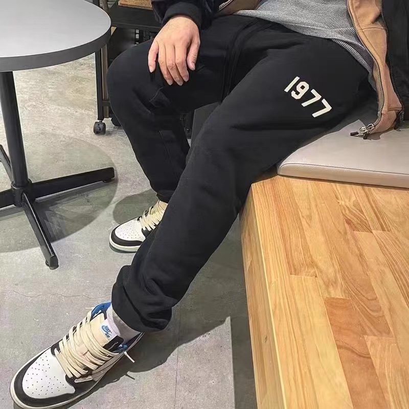 The double line fashion brand FOG 1977 pants ESSENTIALS loose toe pants