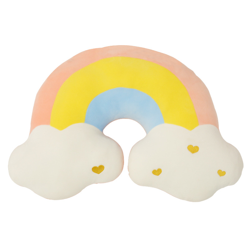 ins Cute Girl Heart Love Five-pointed Star Rainbow Sun Clouds Plush Toy Doll Pillow Children's Decoration