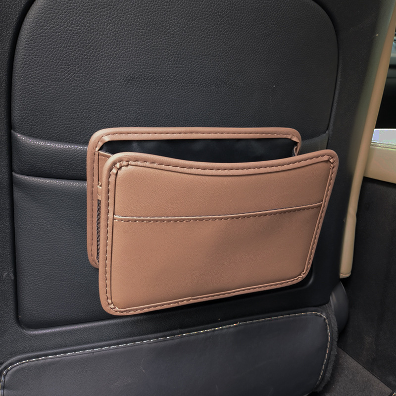 車載ゴミ箱2 in 1ドアチェアバック式自動車収納革収納ケース多機能車内用品|undefined