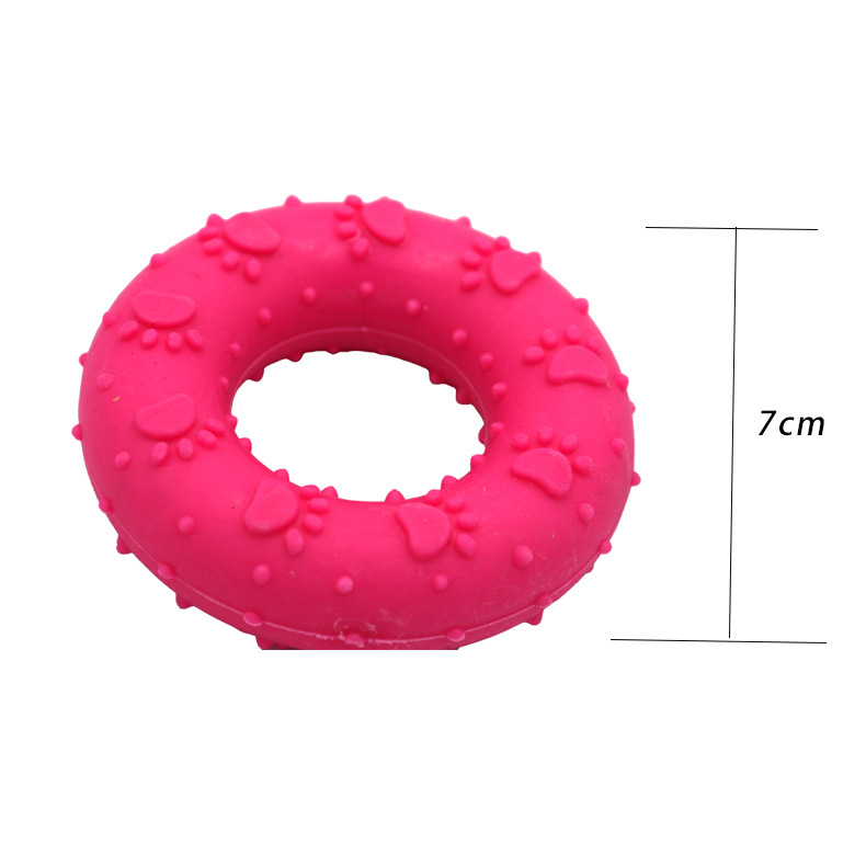 Dog paw print solid small circle pet TPR bite toy dog dog toy golden hair teddy bear pet supplies