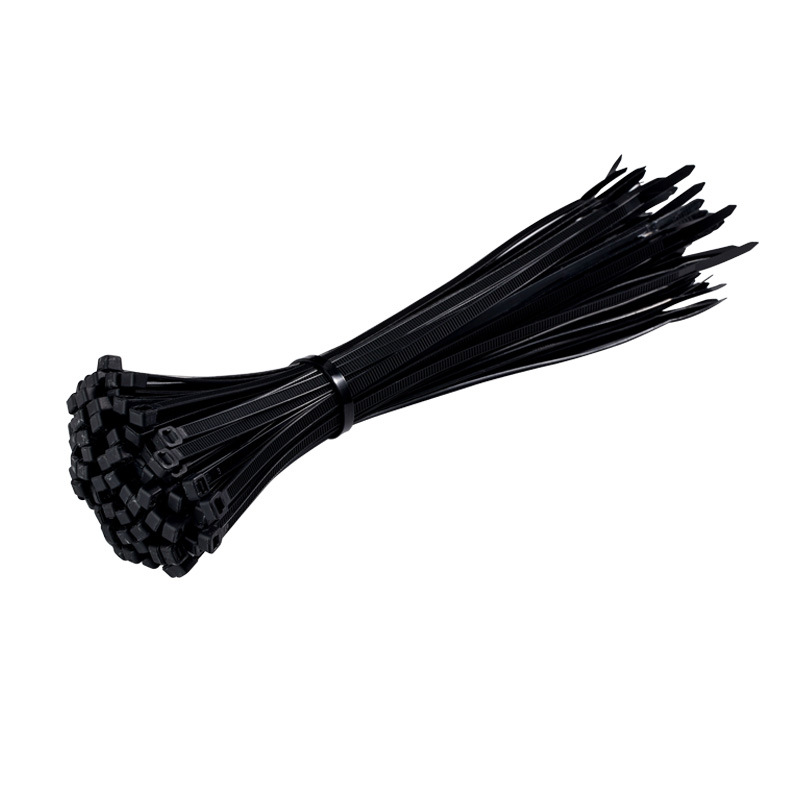 Self-locking cable tie wholesale manufacturers produce white plastic binding cable tie with national standard black thread management