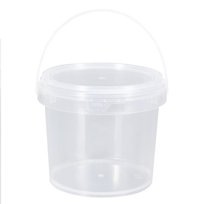 Food-grade Plastic Bucket Lid Handheld Pp Bucket Round Thickened Transparent Sealed Storage Toy Packaging