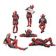 Cross-border Deadpool Handheld Model Fighting Police Sleeping Posture Doll Raise Card Review Posture Animation Car Center Console Ornaments Tide