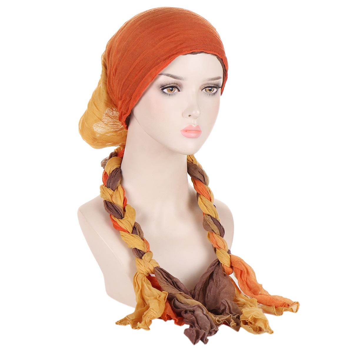 Cross-border Hot Sale Handmade Braided Hood Scarf Women's Fashion All-match Baotou New Hood Hat